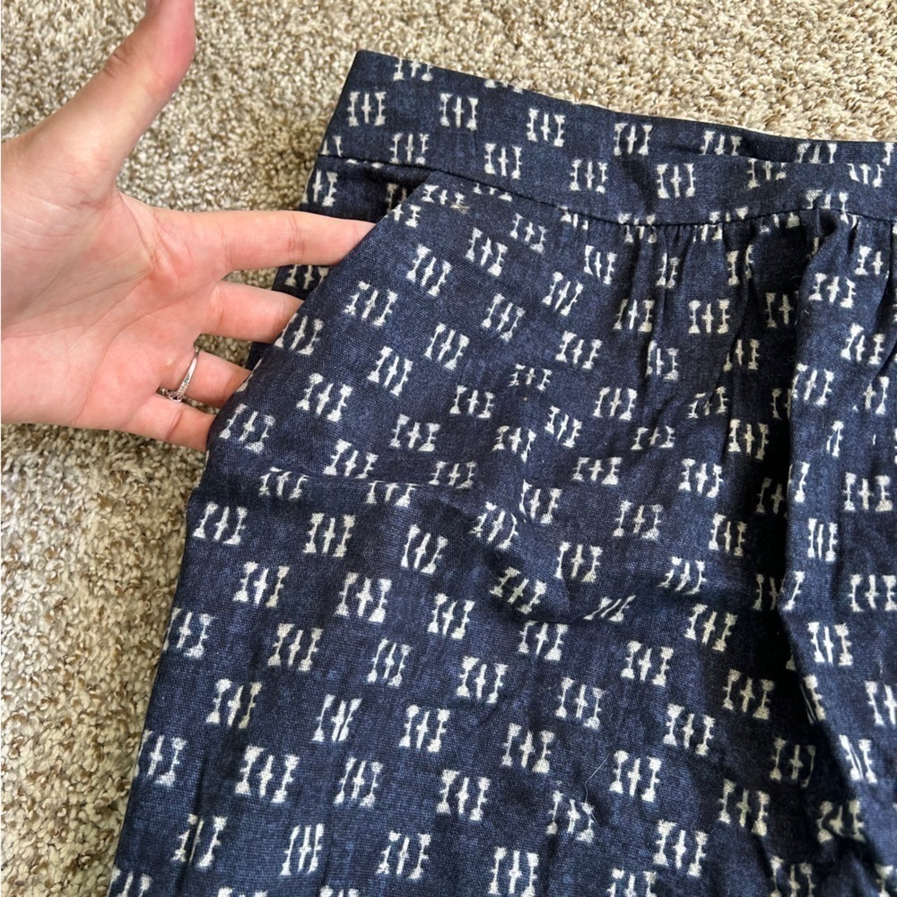 🦋 GAP Factory Blue White Mini Skirt Formal Office Preppy Size 14 - Picture 3 of 6